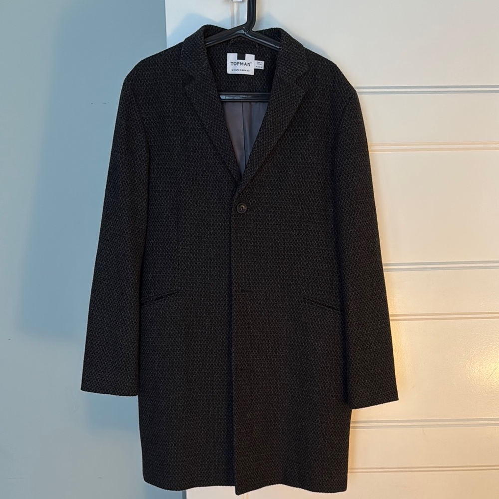 Topman Black Men's Trench Coat